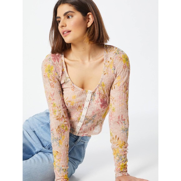 NWT Free People Angelina Floral Print Crop Top - Picture 4 of 10